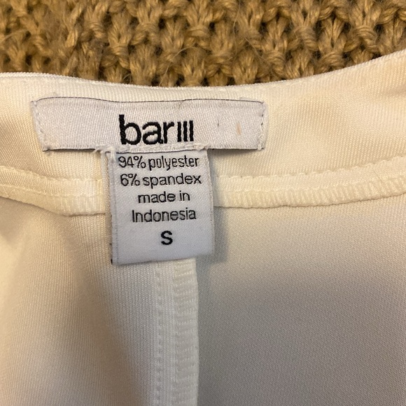 Bar III Zip Up White Dress Small - Picture 9 of 9